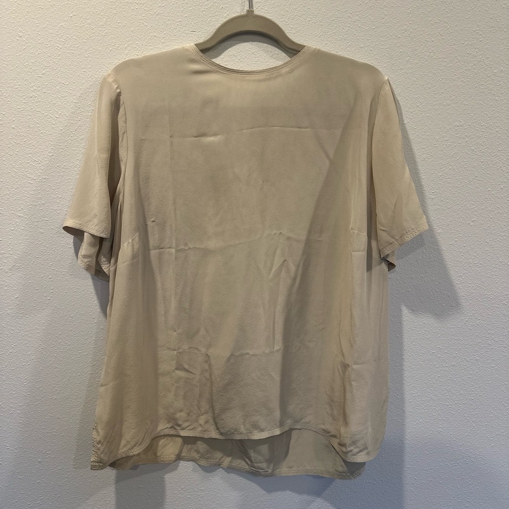 Oversized Cream Silk Shirt
